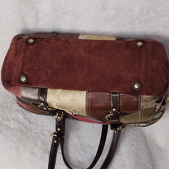 Coach Y2k  Legacy Limited Edition Holiday Patchwork Gallery tote bag Multi Color - Picture 14 of 16